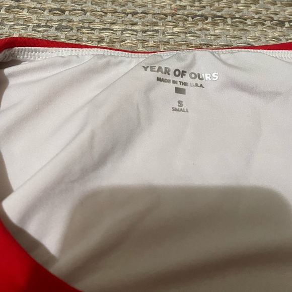 Year Of Ours Red Halter Sports Bra - Picture 2 of 3